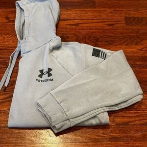 Under Armour Kids' Light Gray Hoodie - Freedom Logo